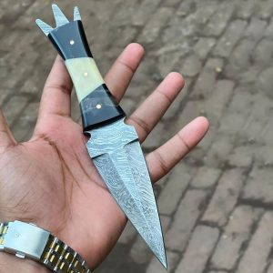 Mini Tactical Damascus Dagger
