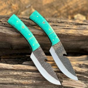 Turquoise Resin Hunting Knife
