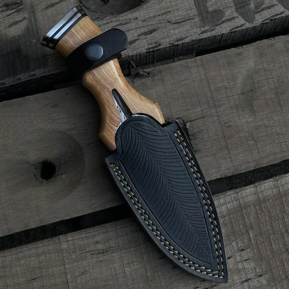 Premium Damascus Boot Knife - Image 2