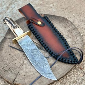 Antler Grip Bushcraft Knife