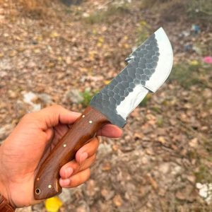 Wood Grip Tracker Knife