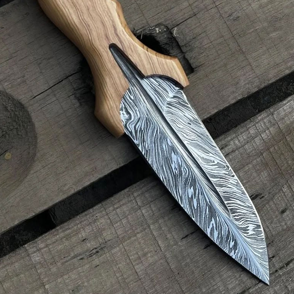 Premium Damascus Boot Knife - Image 3
