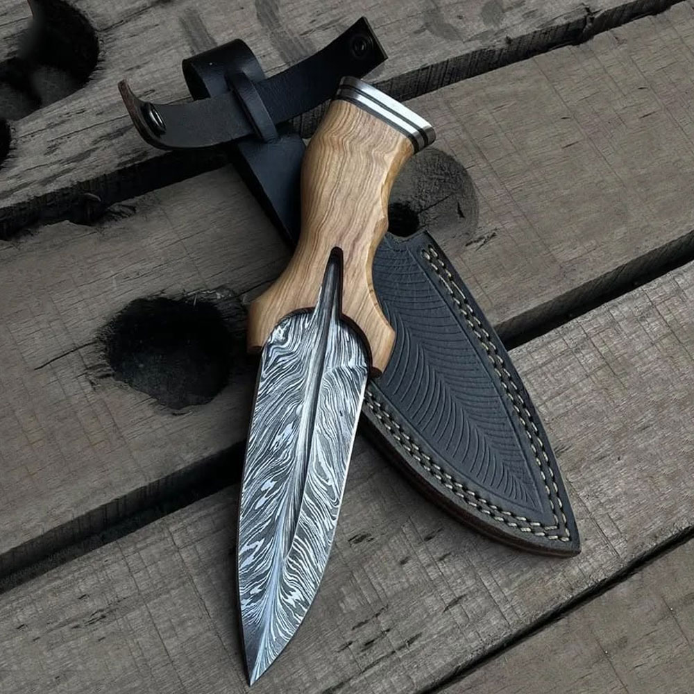 Premium Damascus Boot Knife - Image 5