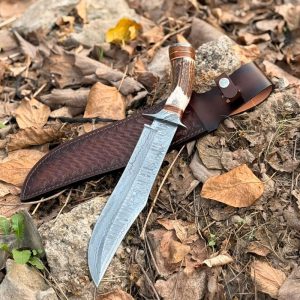 Antler Handle Fixed Blade Knife