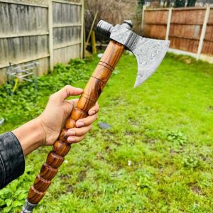 Decorative Axe and Leather Sheath Set