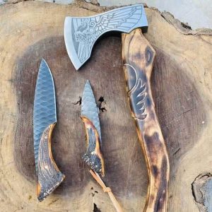 Traditional Leather Handle Axe Collection